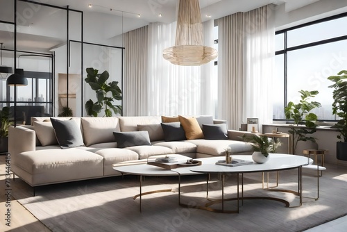 modern living room with sofa © zaroosh