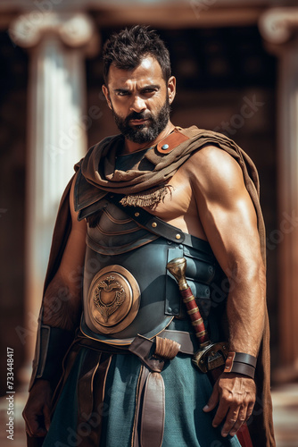 Gladiator sparta man portrait