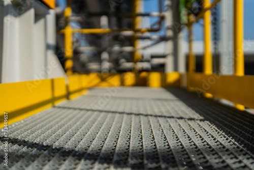 Canvas Print metal industrial floor - grating - bridge truss