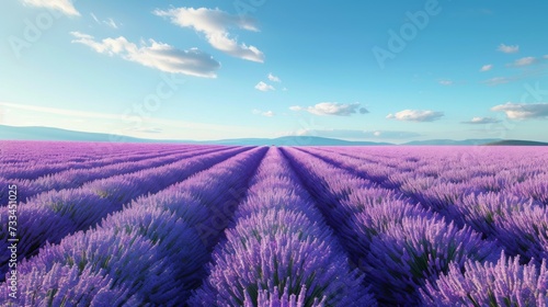 Lavender Field in Full Bloom