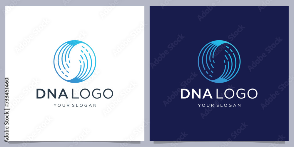 geometry Circular DNA logo design template.icon for science technology geometry Circular DNA logo design template.icon for science technology