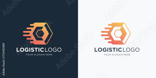 Logistic company vector logo. Arrow icon. Delivery icon. Arrow Delivery logo. Web, Digital, Speed, Marketing, photo