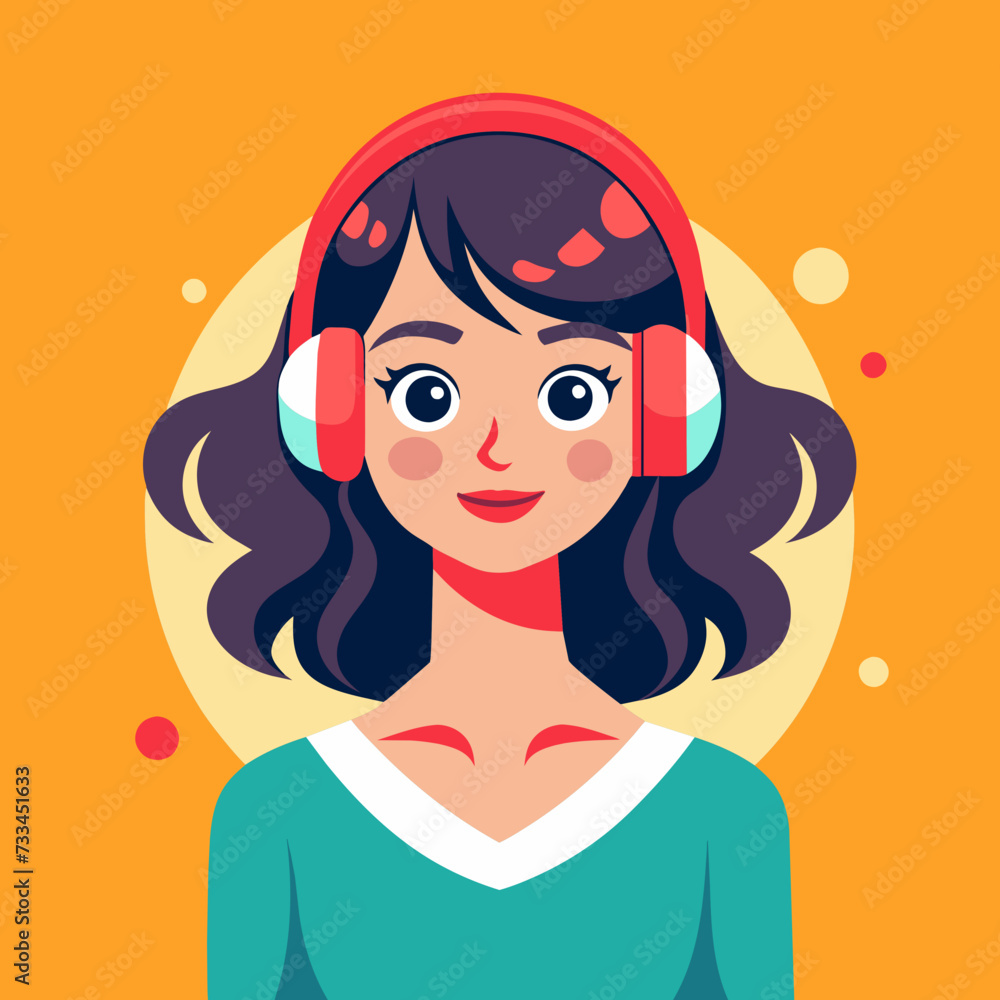 girl wearing headphone girl wearing headphone