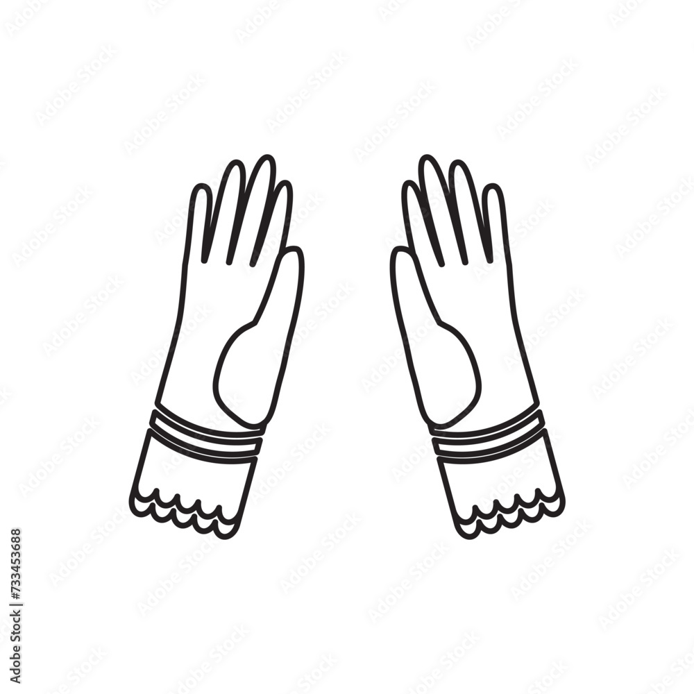 Obraz premium Ladies dress gloves from the Victorian era in vector