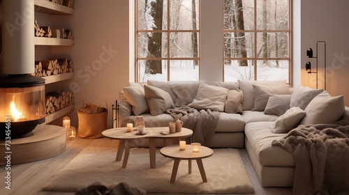 Nordic Harmony  Scandinavian Inspired Living Room  Simplicity   Function