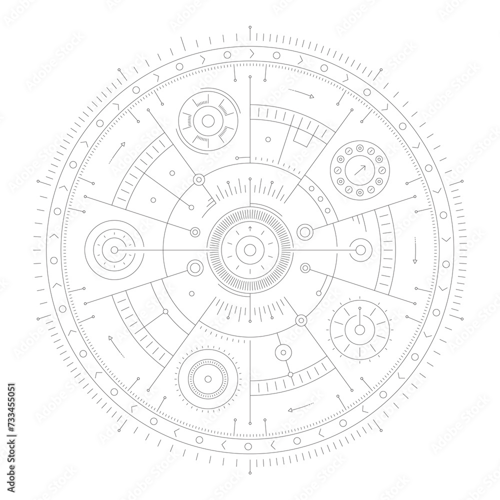 Interface for the world of business, education, technology. thin line electronic background. technological background. circular digital background Interface for the world of business, education, technology. thin line electronic background. technological background. circular digital background