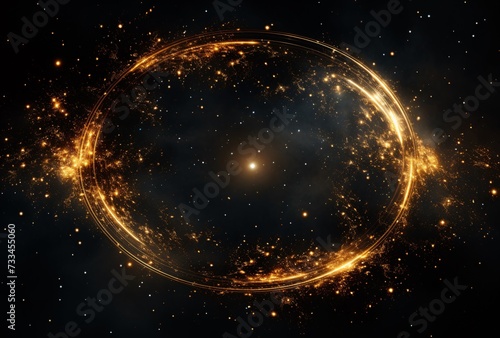 a glowing circle in space