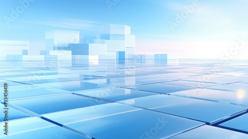 3d render of shiny cube for abstract background