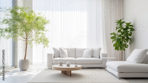 Wallpaper Mural Sleek Urban Minimalism: Chic Living Room with Simplified Elegance Torontodigital.ca