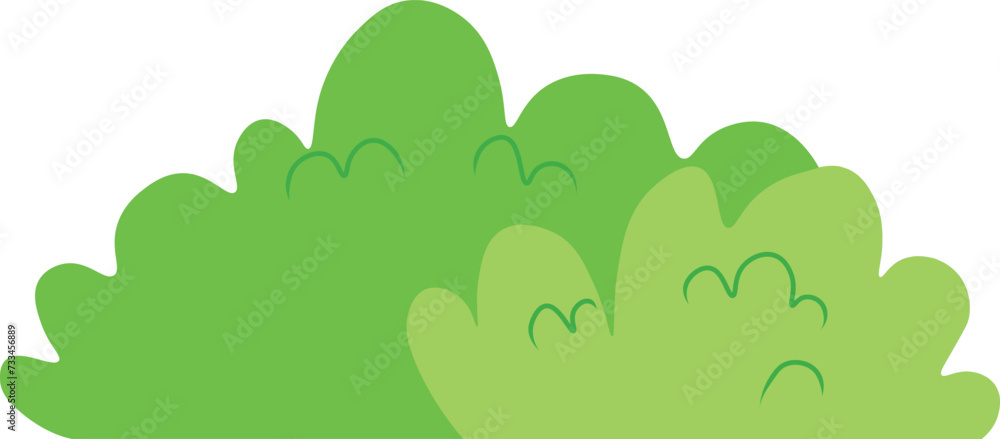 Obraz premium Light Green bush vector illustration