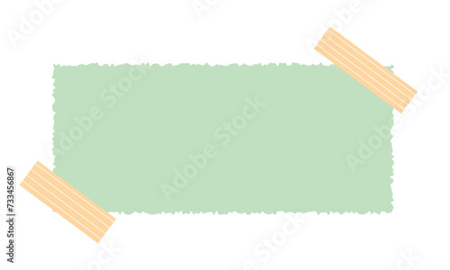 Torn paper sticky notes simple hand drawn flat style vector illustration, post-it ripped paper pieces with adhesive washi tape, notebook pages of different sizes vintage style