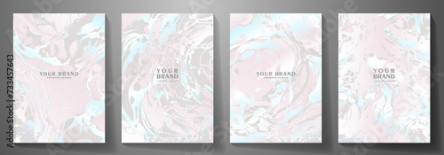 Premium abstract cover design set. Luxury background cover design, invitation, poster, flyer, wedding card, luxe invite, prestigious voucher, catalog, brochure. Elegant modern covers.