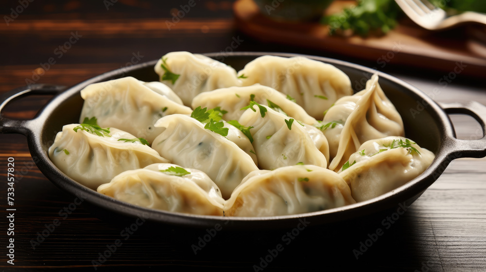 Dumplings, filled with cabbage. Dumplings with filling Dumplings, filled with cabbage. Dumplings with filling