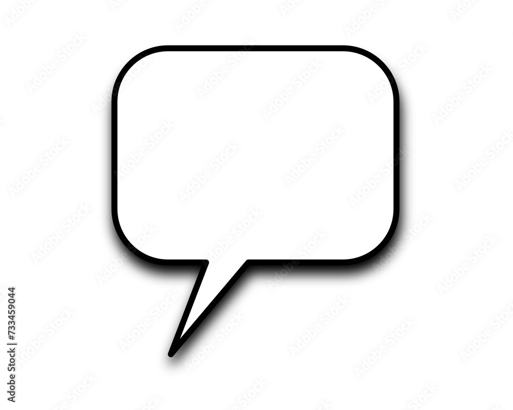Speech bubble with shadow Speech bubble with shadow