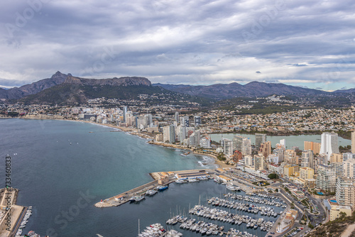 Calp, Spain - January 5 2024 "Beautiful coast of Costa Blanca in Spain during the winter"