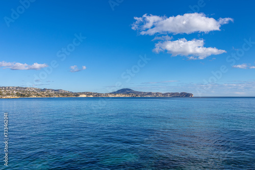Calp, Spain - January 5 2024 "Beautiful coast of Costa Blanca in Spain during the winter"