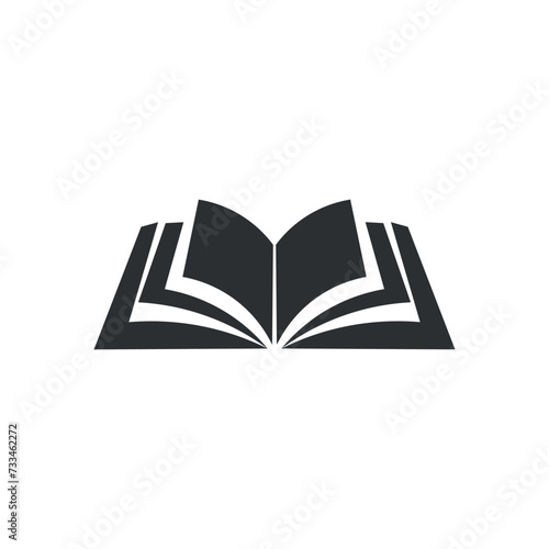 Drawn book on white background