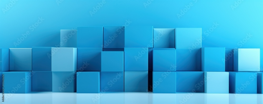 abstract blue geometric volumetric background with cubic motifs abstract blue geometric volumetric background with cubic motifs