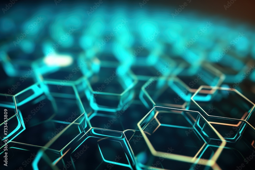 Obraz premium An intriguing hexagonal background reminiscent of innovations in materials science. Great for digital art