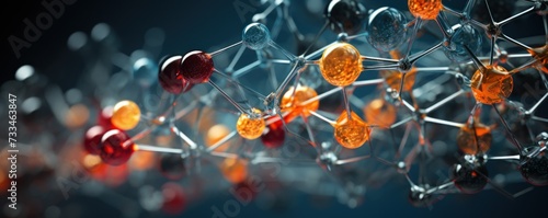 Macro view of a complex molecular structure, highlighting breakthroughs in material science. Great for scientific articles and research papers photo