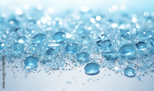 Wallpaper Mural crystal glass pearls little balls texture on blue background Torontodigital.ca