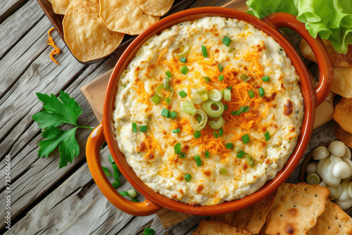 Savory French Onion Dip Spread., street food and haute cuisine