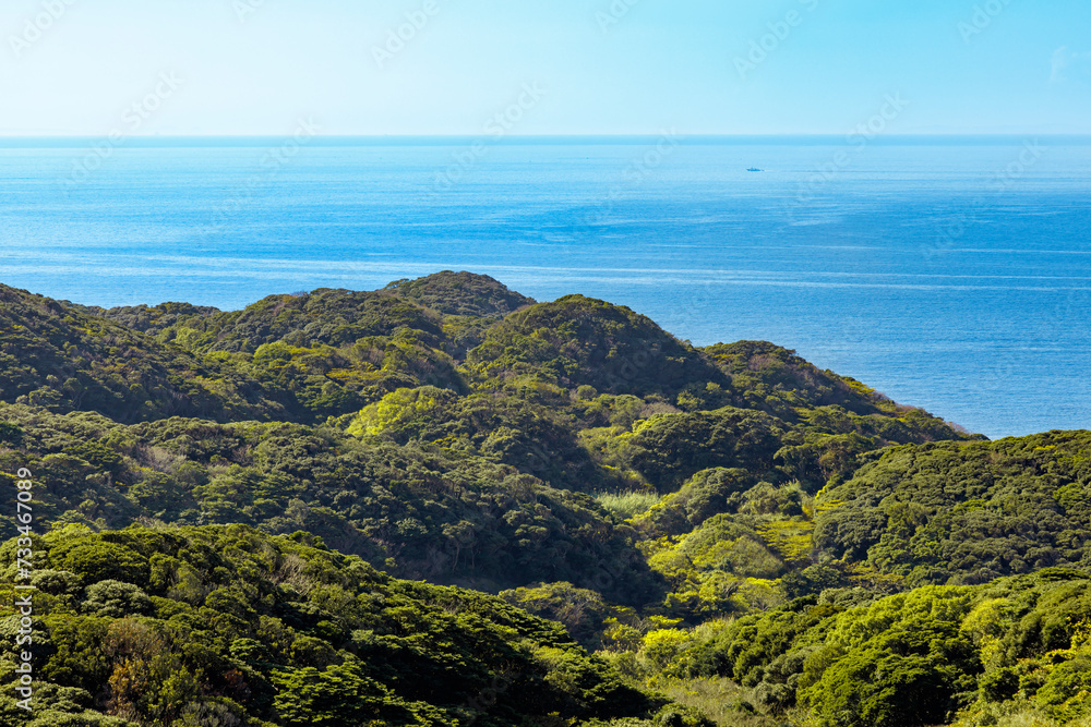 福岡県の大島から見る綺麗な海と風景 福岡県の大島から見る綺麗な海と風景