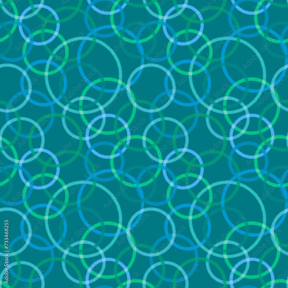 Abstract geometric circle seamless round polka dots pattern for fabrics and linens and kids clothes print