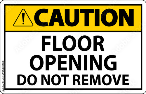 Caution Sign, Floor Opening Do Not Remove
