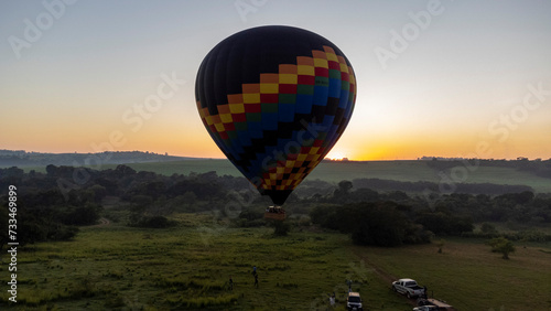 balloons in the city of Piracicaba with a beautiful sunrise © Wagner Vilas