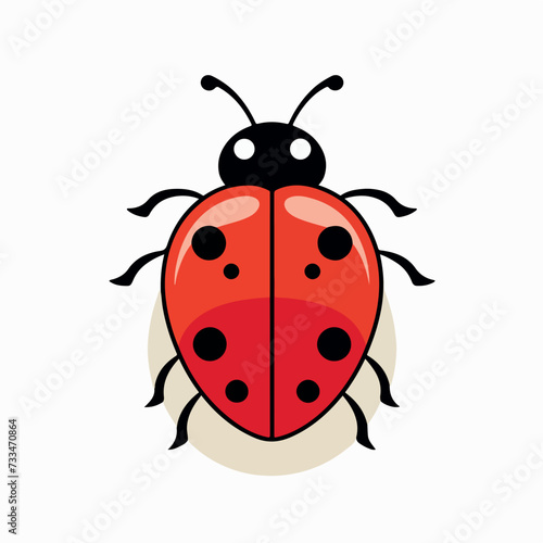 Ladybird in cartoon, doodle style. Image for t-shirt, web, mobile apps and ui.  Isolated 2d vector illustration in logo, icon, sketch style, Eps 10. AI Generative © Alexey
