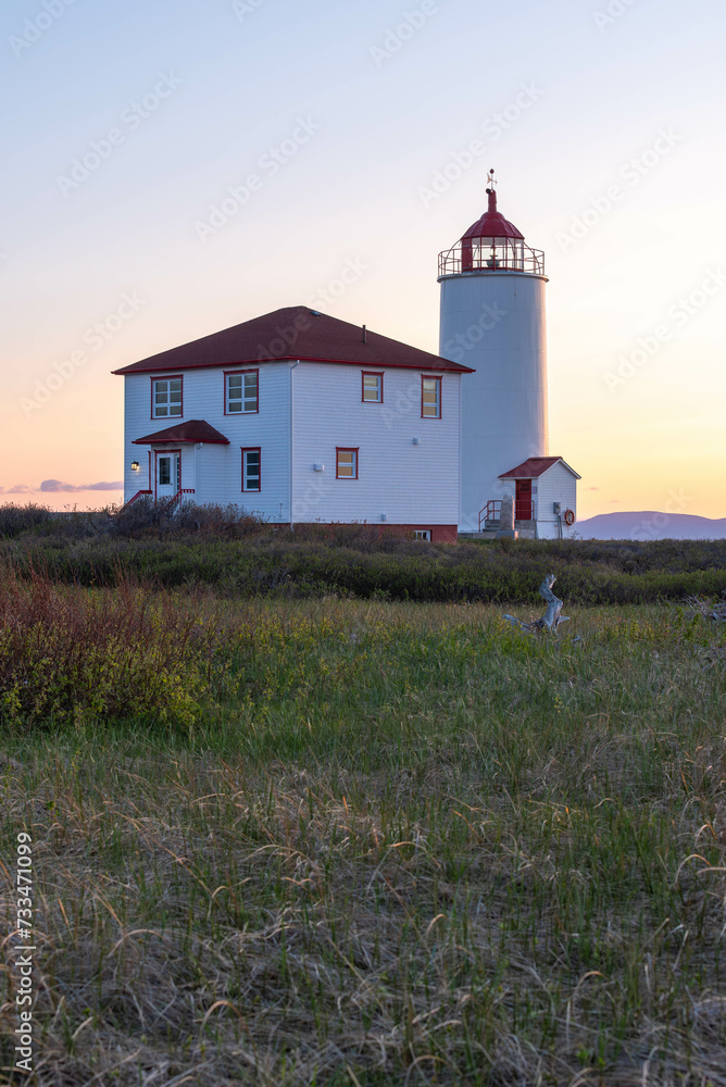 The Lighthouse of L’Isle-Verte at the sunset (Notre-Dame-des-Sept-Douleurs, L’Isle-Verte, Quebec, Canada)