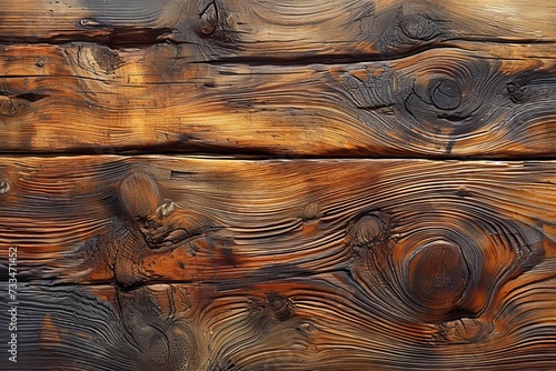 A mesmerizing piece of abstract art capturing the natural beauty and rich texture of a wooden plank in close-up