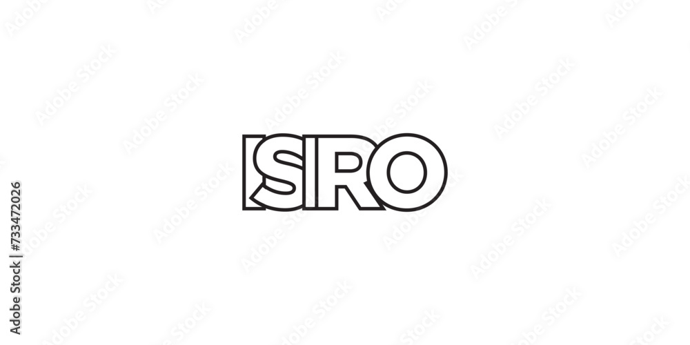 Isiro in the Congo emblem. The design features a geometric style, vector illustration with bold typography in a modern font. The graphic slogan lettering.