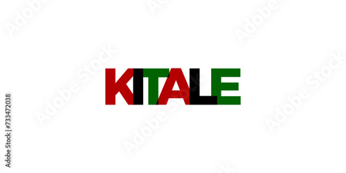 Kitale in the Kenya emblem. The design features a geometric style, vector illustration with bold typography in a modern font. The graphic slogan lettering. photo