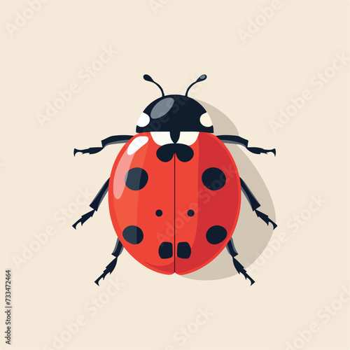 Ladybird in cartoon, doodle style. Image for t-shirt, web, mobile apps and ui.  Isolated 2d vector illustration in logo, icon, sketch style, Eps 10. AI Generative © Alexey
