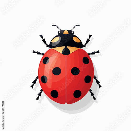 Ladybird in cartoon, doodle style. Image for t-shirt, web, mobile apps and ui. Isolated 2d vector illustration in logo, icon, sketch style, Eps 10. AI Generative