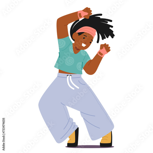 Energetic Kid Groove To Hip-hop Beats, Showcasing Dynamic Moves With Flair. Synced Rhythms, Playful Footwork