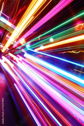 speed motion blur background, speed motion blur background, The motion blur of colorful light trails streak across a cityscape, offering a visual representation of speed and urban energy