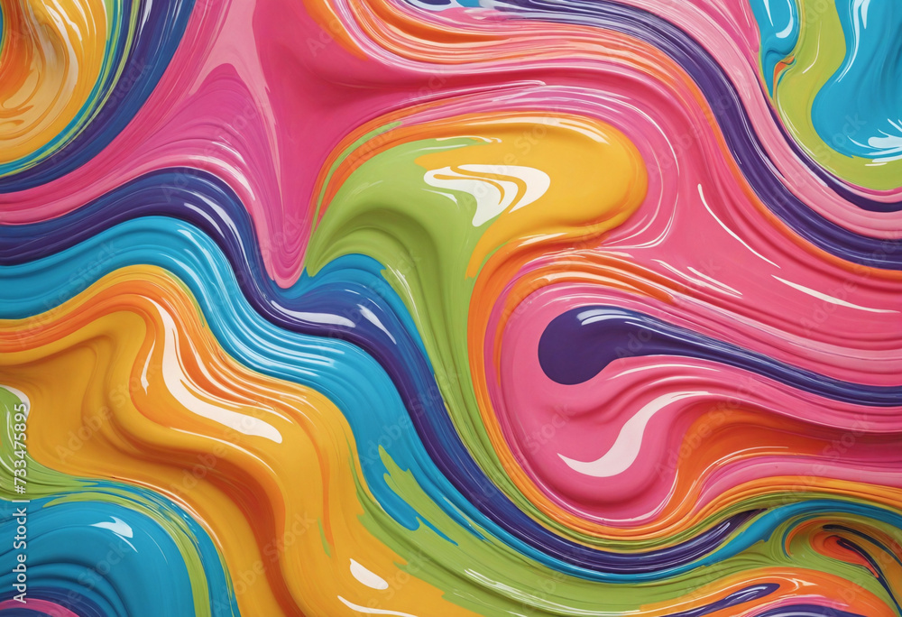 Obraz premium 3D Liquid Colorful Paint Background