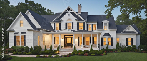 American classic home and house design