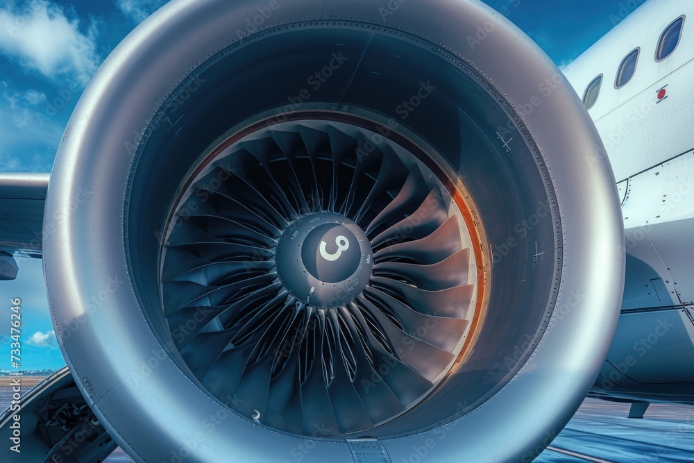 Modern airliners jet engine. Modern airliners jet engine.