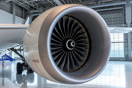 Modern airliners jet engine.
