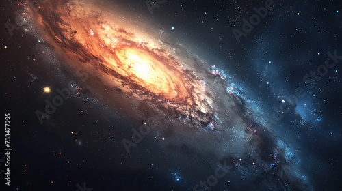 A galaxy in the immensity of space. photo