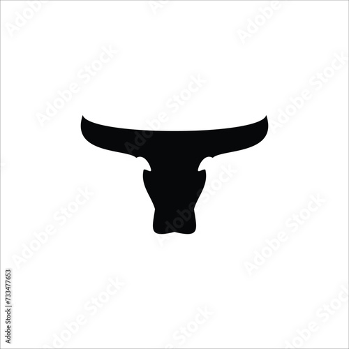 cow head logo icon for livestock