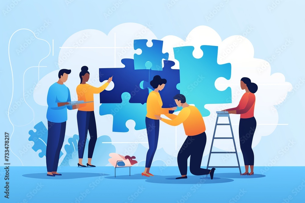 Team Collaboration Puzzle Concept
Team Collaboration Puzzle Concept