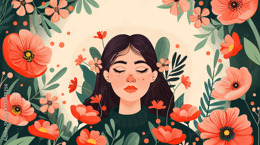 Greeting card designs for Mother's Day and International Women's Day with illustrations, hearts, mother and child, flowers Greeting card designs for Mother's Day and International Women's Day with illustrations, hearts, mother and child, flowers