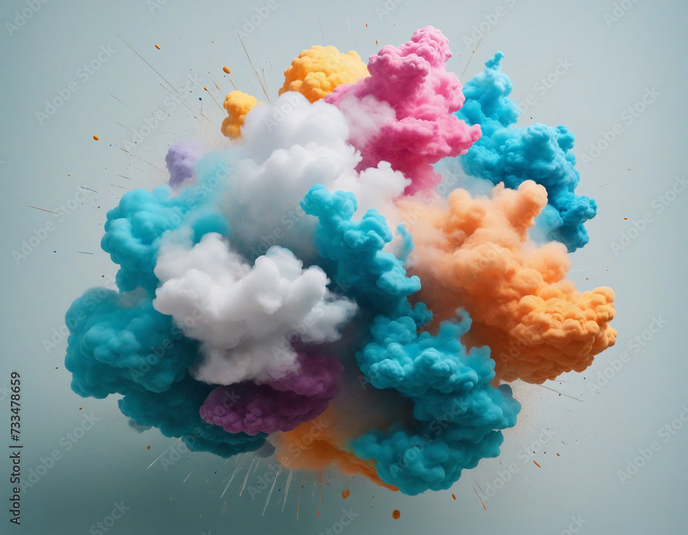 Abstract colorful cloud