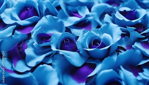 degradating blue roses macro background photo