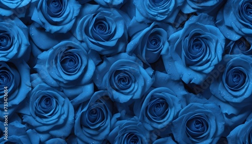 Blue roses close-up background